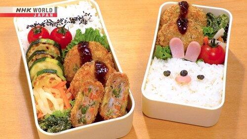 Kakiage Sandwich Bento & Veggie Menchi-Katsu Bento Kakiage Sandwich Bento & Veggie Menchi-Katsu Bento
