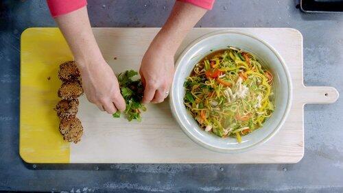 Fettuccine and Black Bean Beef Burgers Fettuccine and Black Bean Beef Burgers