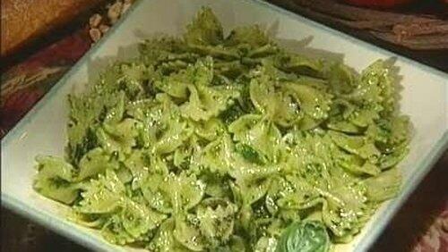 Pesto, Carbonara and Salad Pesto, Carbonara and Salad