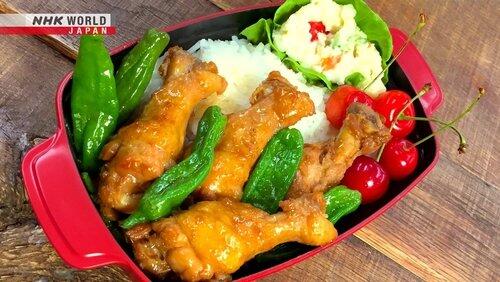 Braised Chicken Wing Bento & Stuffed Mushroom Bento Braised Chicken Wing Bento & Stuffed Mushroom Bento