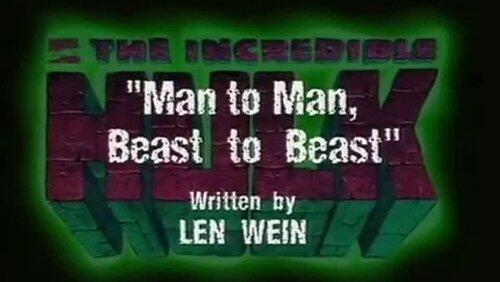 Man to Man, Beast to Beast Man to Man, Beast to Beast