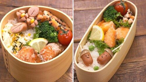 Grilled Karei-pan Bento & Salmon Tatsuta-age Bento Grilled Karei-pan Bento & Salmon Tatsuta-age Bento