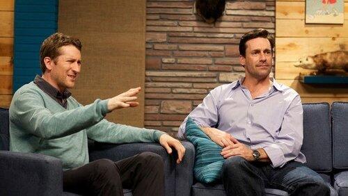 Jon Hamm Wears a Light Blue Shirt & Silver Watch Jon Hamm Wears a Light Blue Shirt & Silver Watch