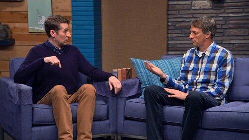 Tony Hawk Wears a Plaid Shirt and Silver Watch Tony Hawk Wears a Plaid Shirt and Silver Watch