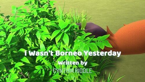 I wasn't Borneo Yesterday I wasn't Borneo Yesterday