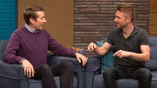 Chris Hardwick Wears a Black Polo & Weathered Boots Chris Hardwick Wears a Black Polo & Weathered Boots
