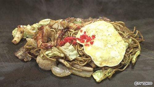 Okonomiyaki Set Meal and Plain Kushikatsu of Bishoen, Osaka Okonomiyaki Set Meal and Plain Kushikatsu of Bishoen, Osaka