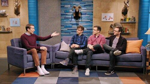 The Lonely Island Wear Dark Pants and Eyeglasses The Lonely Island Wear Dark Pants and Eyeglasses