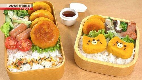 Sobameshi (Fried Yakisoba-and-Rice) Bento & Pumpkin Mochi Bento Sobameshi (Fried Yakisoba-and-Rice) Bento & Pumpkin Mochi Bento
