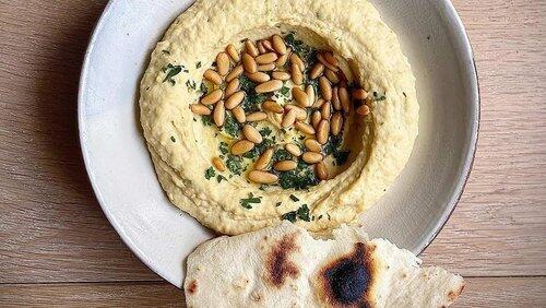 Houmous / Mijoté de veau aux épices