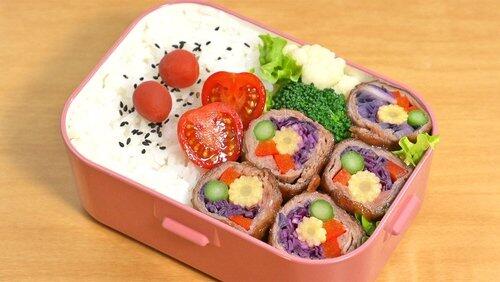 Satsuma-age Bento & Garden Beef Roll Bento Satsuma-age Bento & Garden Beef Roll Bento