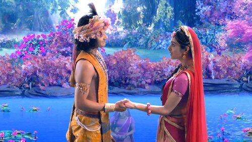 Radha Krishna's tearful goodbye Radha Krishna's tearful goodbye
