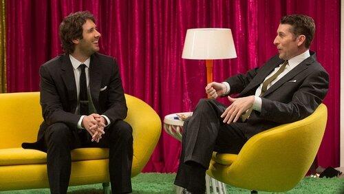Josh Groban Wears a Suit and Striped Socks Josh Groban Wears a Suit and Striped Socks