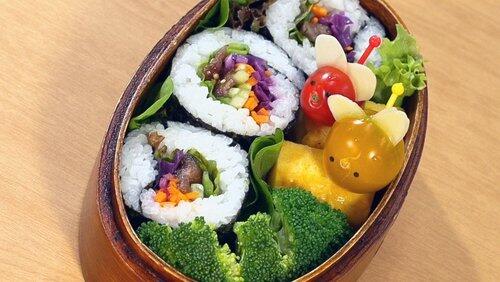 Chicken Cordon Bleu Bento & Yakiniku Norimaki Bento Chicken Cordon Bleu Bento & Yakiniku Norimaki Bento