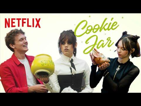 Jenna Ortega, Emma Myers, and Hunter Doohan Answer To a Nosy Cookie Jar