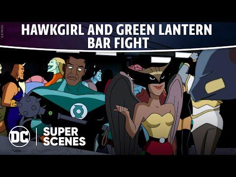 DC Super Scenes: Hawkgirl and Green Lantern Bar Fight