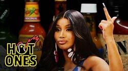 Cardi B Tries Not to Panic While Eating Spicy Wings Cardi B Tries Not to Panic While Eating Spicy Wings