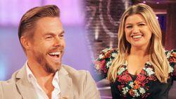 Derek Hough, Molly Sims, Jay Leno Derek Hough, Molly Sims, Jay Leno