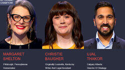Margaret Shelton Vs. Christie Baugher Vs. Ujal Thakor, show # 8523. Margaret Shelton Vs. Christie Baugher Vs. Ujal Thakor, show # 8523.
