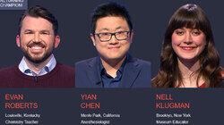 Evan Roberts Vs. Yian Chen Vs. Nell Klugman, show # 8545. Evan Roberts Vs. Yian Chen Vs. Nell Klugman, show # 8545.