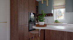 Космическая кухня с розовым слоном и серым кроликом Космическая кухня с розовым слоном и серым кроликом