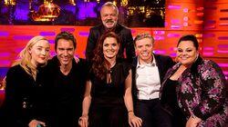 Saoirse Ronan, Eric McCormack, Debra Messing, Rob Beckett, Keala Settle Saoirse Ronan, Eric McCormack, Debra Messing, Rob Beckett, Keala Settle