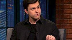 Colin Jost, Antonio 'L.A.' Reid, JoJo, Russell Simins Colin Jost, Antonio 'L.A.' Reid, JoJo, Russell Simins