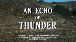 An Echo of Thunder An Echo of Thunder