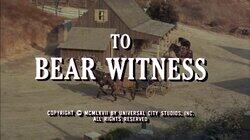 To Bear Witness
