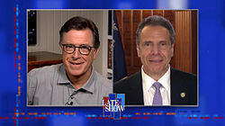 Stephen Colbert from home, with Andrew Cuomo, Christine and the Queens Stephen Colbert from home, with Andrew Cuomo, Christine and the Queens