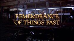 Remembrance of Things Past Remembrance of Things Past