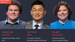 Jonathan Fisher Vs. Stephen Son Vs. Hilary Bouxsein, show # 8431. Jonathan Fisher Vs. Stephen Son Vs. Hilary Bouxsein, show # 8431.