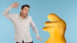Freddie Flintoff, Mel Giedroyc, Johnny Vegas Freddie Flintoff, Mel Giedroyc, Johnny Vegas