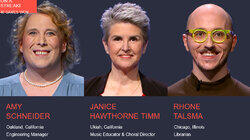 Amy Schneider Vs. Janice Hawthorne Timm Vs. Rhone Talsma, show # 8498. Amy Schneider Vs. Janice Hawthorne Timm Vs. Rhone Talsma, show # 8498.