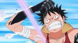 Manly Spirit - Luffy vs. Fujitora in a Head-to-Head Clash Manly Spirit - Luffy vs. Fujitora in a Head-to-Head Clash