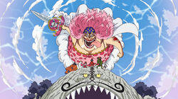 The Spear of Elbaph! Onslaught! The Flying Big Mom! The Spear of Elbaph! Onslaught! The Flying Big Mom!