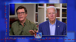 Stephen Colbert from home, with Joe Biden Stephen Colbert from home, with Joe Biden