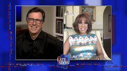 Stephen Colbert from home, with Gayle King, Amy Sedaris Stephen Colbert from home, with Gayle King, Amy Sedaris