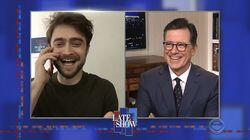 Stephen Colbert from home, with Daniel Radcliffe, Jonathan Karl, John Prine Stephen Colbert from home, with Daniel Radcliffe, Jonathan Karl, John Prine