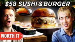 $10 Sushi & Burger Vs. $58 Sushi & Burger $10 Sushi & Burger Vs. $58 Sushi & Burger