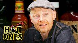 Bill Burr Gets Red in the Face While Eating Spicy Wings Bill Burr Gets Red in the Face While Eating Spicy Wings