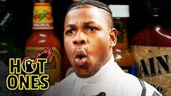 John Boyega Summons the Force While Eating Spicy Wings John Boyega Summons the Force While Eating Spicy Wings