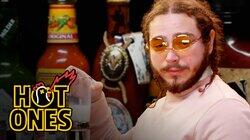Post Malone Sauces on Everyone While Eating Spicy Wings Post Malone Sauces on Everyone While Eating Spicy Wings