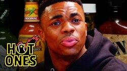 Vince Staples Delivers Hot Takes While Eating Spicy Wings Vince Staples Delivers Hot Takes While Eating Spicy Wings