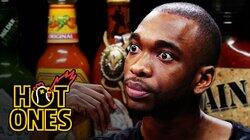 Jay Pharoah Has a Staring Contest While Eating Spicy Wings Jay Pharoah Has a Staring Contest While Eating Spicy Wings