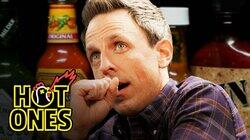 Seth Meyers Unravels While Eating Spicy Wings Seth Meyers Unravels While Eating Spicy Wings