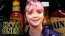 Maisie Williams Shivers Uncontrollably While Eating Spicy Wings Maisie Williams Shivers Uncontrollably While Eating Spicy Wings