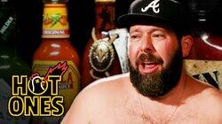 Bert Kreischer Sweats Profusely Eating Spicy Wings Bert Kreischer Sweats Profusely Eating Spicy Wings