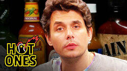 John Mayer Has a Sing-Off While Eating Spicy Wings John Mayer Has a Sing-Off While Eating Spicy Wings