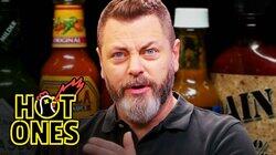 Nick Offerman Gets the Job Done While Eating Spicy Wings Nick Offerman Gets the Job Done While Eating Spicy Wings